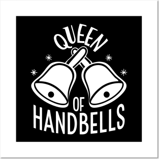 Queen Of Handbells White Design Posters and Art